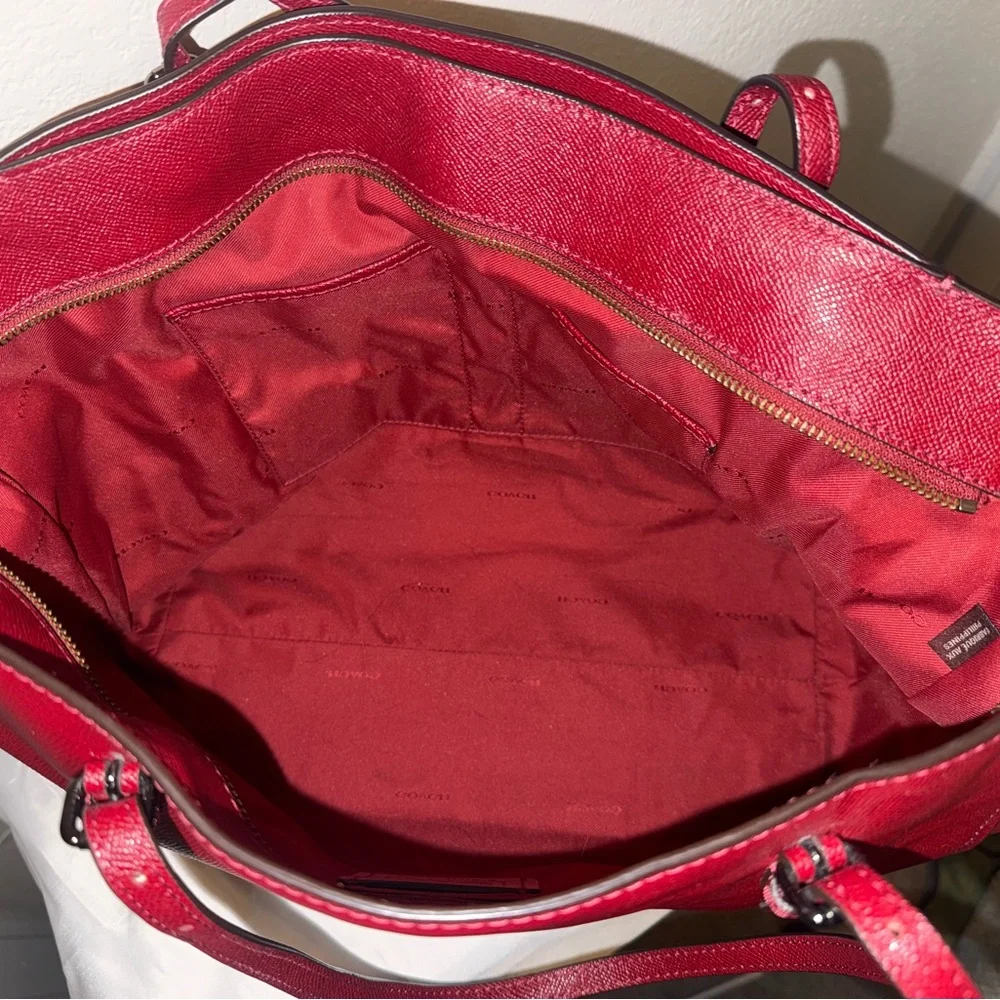 Coach Burgundy Leather Tote - Picture 4 of 12